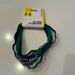 NWT- Under Armour 6 pack blue and green with white branding  Headbands.